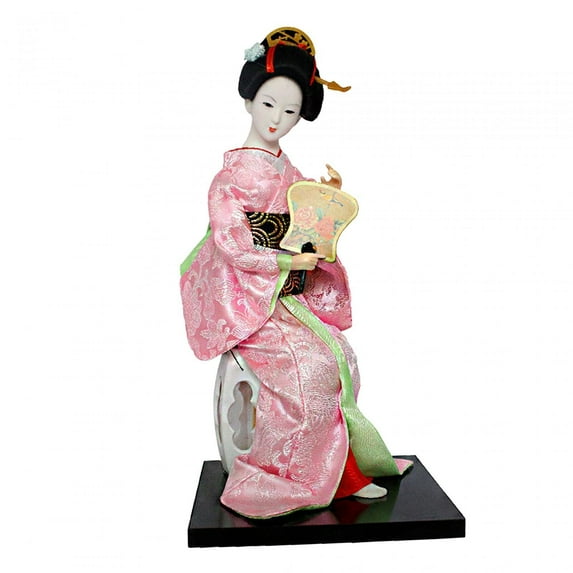 Esquirla Japanese Geisha Kimono Dolls, 12 inch Traditional Ornament Lady Statuette Miniature Figurines for Bedroom Tabletop Girl Women F