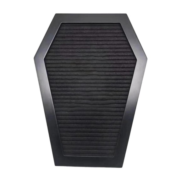 Esquirla Letter Board Felt Message Board Coffin Shaped Gothic Message Sign with MDF Wood Material for Spooky Home and Office Decor Suitable for Halloween Gift black