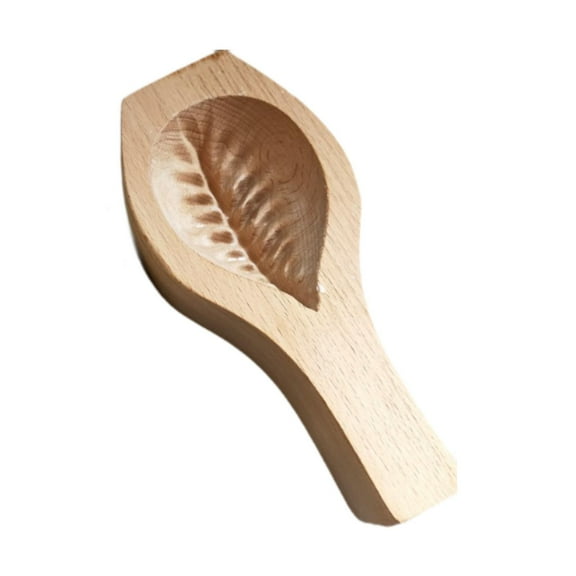 Esquirla Mamoul Cookies Molding Cookie Press Wooden Carved Pastry Stamp Mooncake Stamp Biscuit Cake Hand Press for Mid Autumn Festival Small Leaf