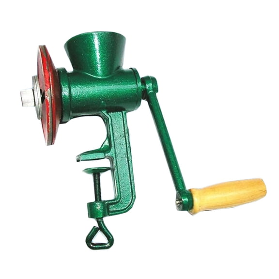 Esquirla Manual Grain Grinder Adjustable Hand Crank Alloy Iron Flour Corn Coffee Bean Spice Seed Milling Table Clamp Grinder Machine Suitable for Kitchen Home