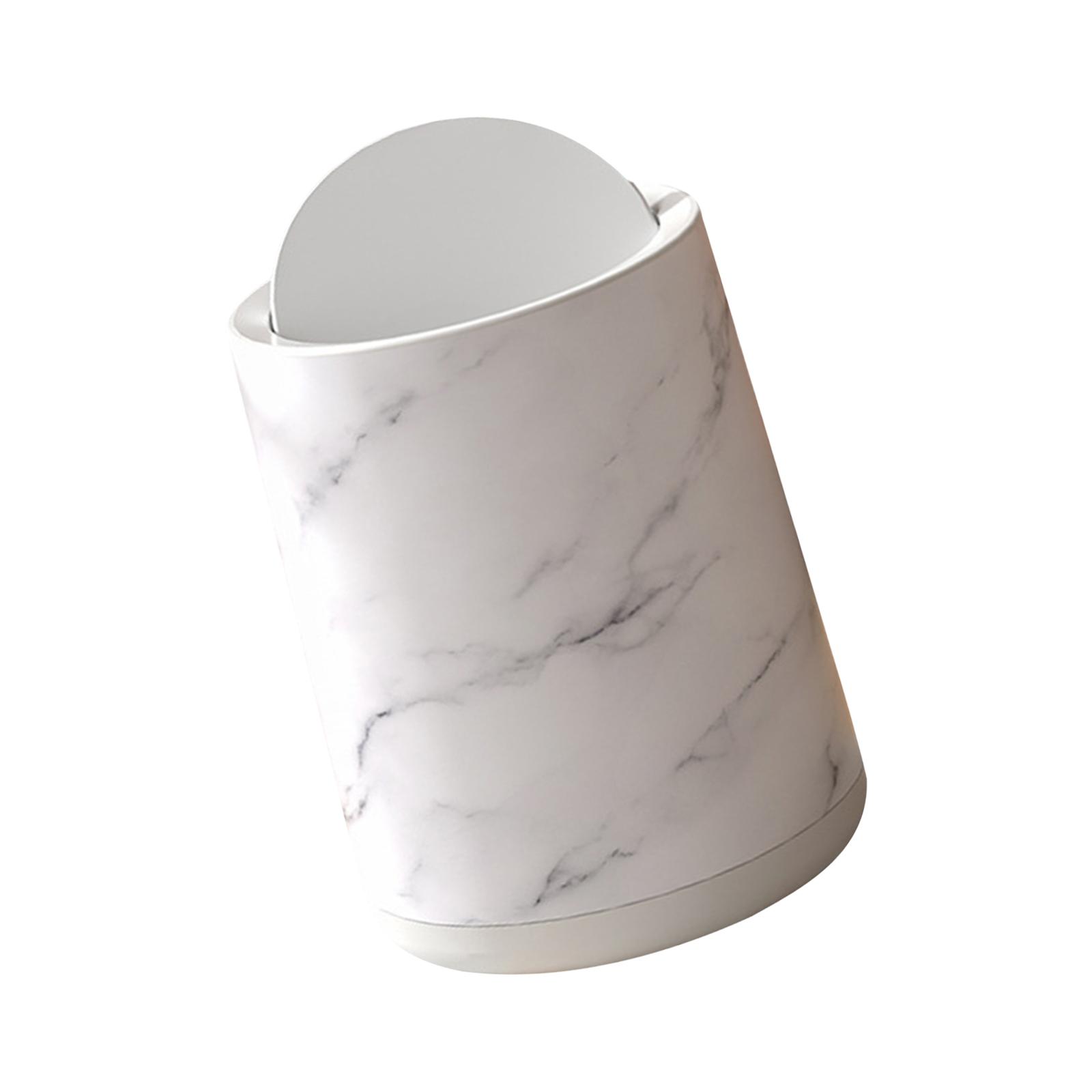 Esquirla Marble Bathroom Trash Can Garbage Bin Removable Inner ...