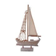 Esquirla Miniature Sailing Boat Sailboat Model Home Decor Mediterranean Mini Sailboat Model Wood Sailboat for Gifts Home Vanity Office 28cmx15.5cmx4cm