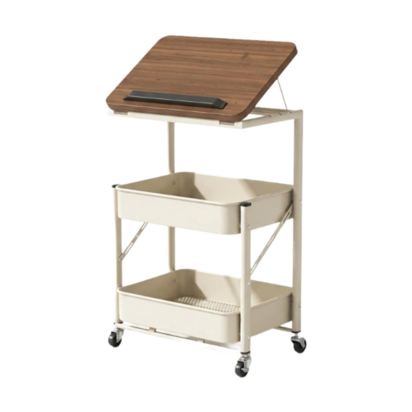 Esquirla Multifunctional Rolling Storage Cart Made of Wood And Carbon ...