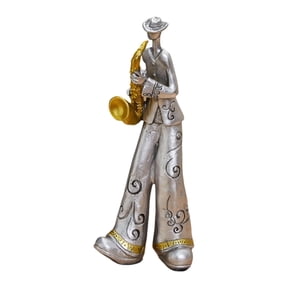 Esquirla Musician Statue Figurine Resin Music Character Model Collectible Sculpture Art Ornament Home Decor Suitable for Table Centerpiece Bookshelf Bookcase Fireplace Living Room Style D