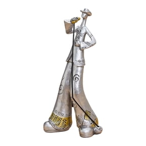 Esquirla Musician Statue Figurine Resin Music Character Model Collectible Sculpture Art Ornament Home Decor Suitable for Table Centerpiece Bookshelf Bookcase Fireplace Living Room Style C