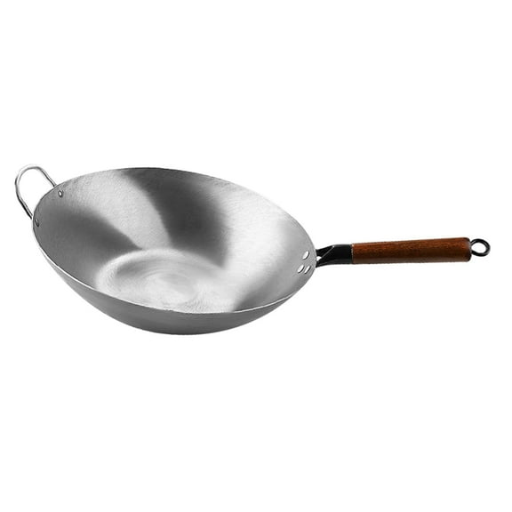 Esquirla Nonstick Wok Cooking Pot Non Coating Wood Handle Non Stick Universal Wok Pan 32cm with ears