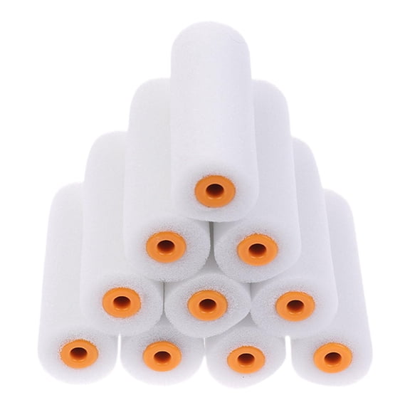 Esquirla Pack of 10 Paint Rollers, Compact Sponge Rollers, Portable, for Painting, Home Treatments, Doors, Repairing Trim, Edges Or Corners