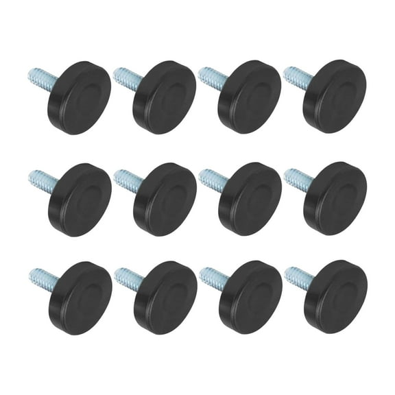 Esquirla Pack of 12 Furniture Feet with 1/4 Inch Thread, Screw-in Leveling Feet, Threaded Leveling Feet for School Bar Cabinets, Stool Legs, Tables