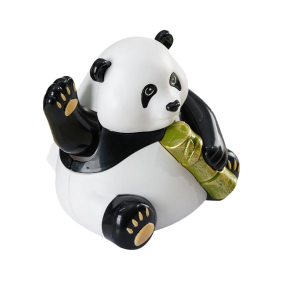 Esquirla Panda Statue Solar Powered Waving Panda Animal Figurine Dashboard Decoration Car Interior Sculpture Table Ornament Suitable for Office Workspace Home