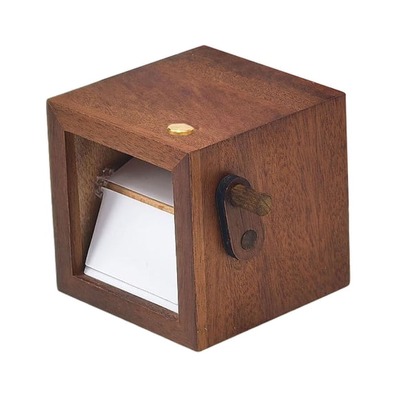 Esquirla Photo Flip Book Frame Hand Crank Animation Machine Display Album Wooden Picture Box for Preserving Special Moments Featuring Sturdy Construction Suita 16 pages