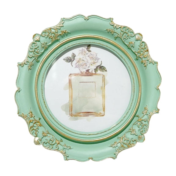 Esquirla Picture Frame Photo Frame Display Handcrafted DIY Retro Design Home Decor Tabletop Decoration for Office Living Room Bathroom Green