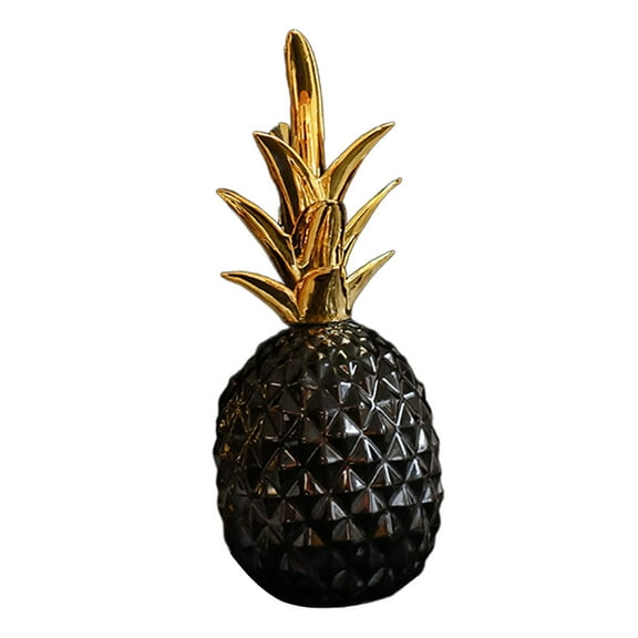 Esquirla Pineapple Decorative Decoration Adornment Modern Collectible Pineapple Sculpture Pineapple Statue for Piano Table Living Room Black
