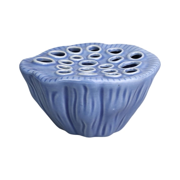 Esquirla Pod Flower Arrangement Vase Decorative Ceramic Flower Pot Sturdy Floral Stem Holder Elegant Flower Container Unique Artistic Design Suitable for Blue