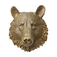 thumbnail image 1 of Esquirla Polyresin Animal Head Wall Statue Plaque Wall Mounted Decorative Wall Ornament Wall Figurine for Farmhouse Decor Multipurpose Bear, 1 of 8