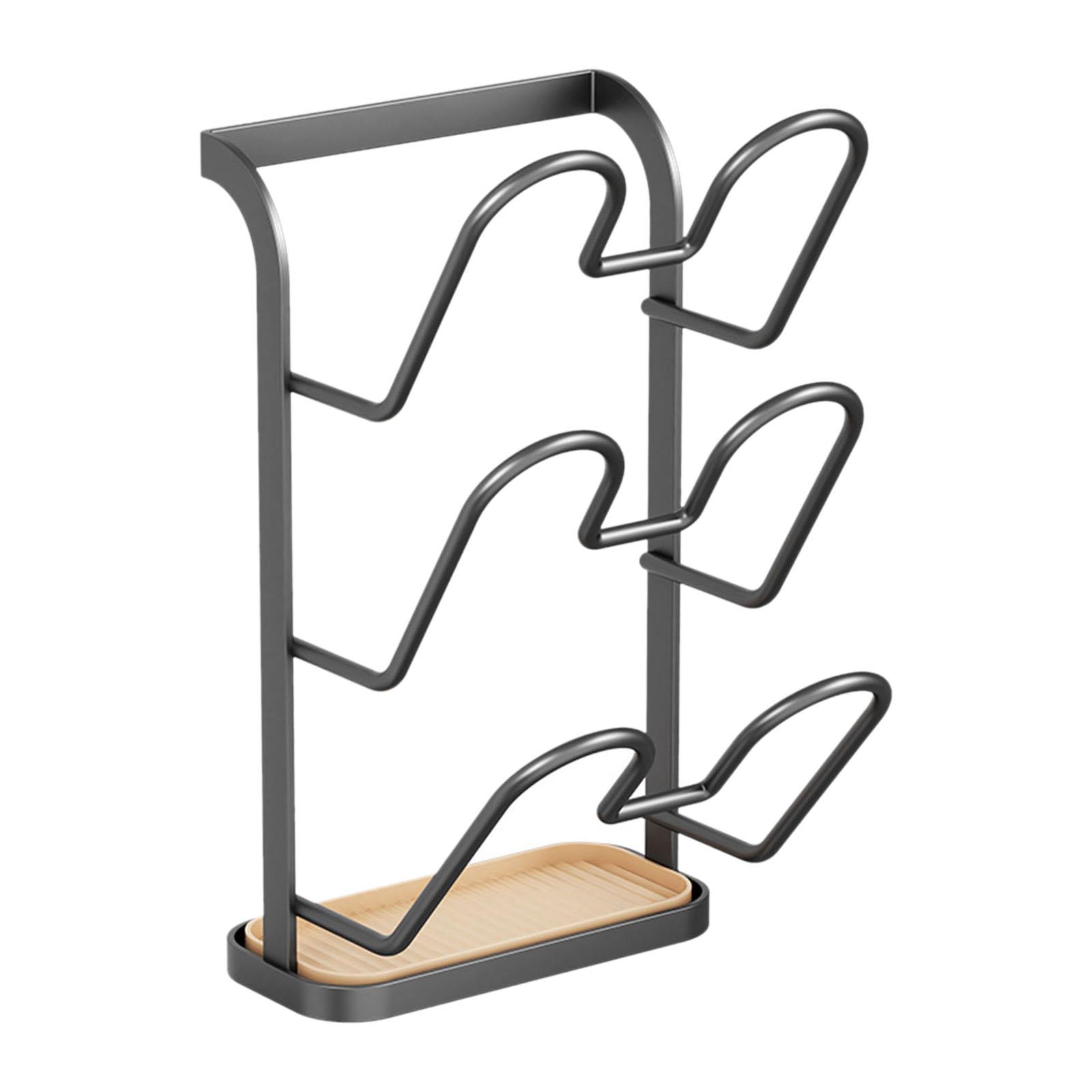 Esquirla Pot Lid Holder Carbon Steel Pot Cover Storage Rack Practical ...