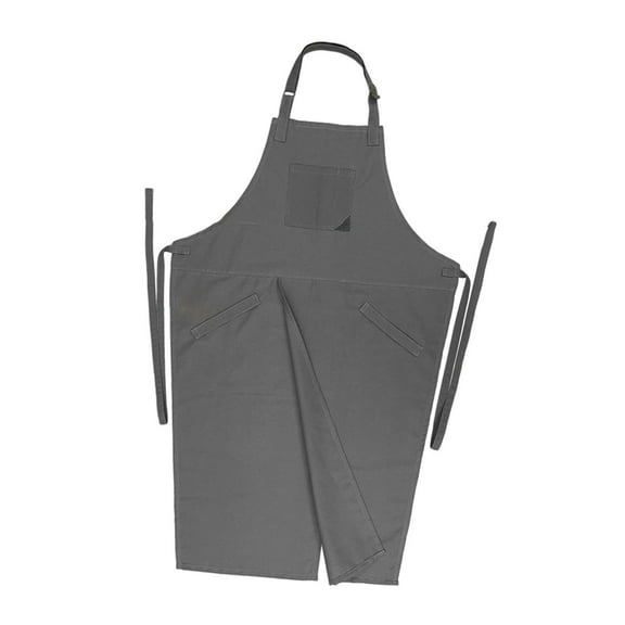 Esquirla Pottery Split Leg Apron Fashion Comfortable Hanging Neck for Garden DIY Chef gray