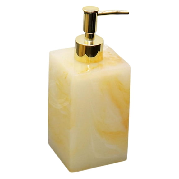 Esquirla Resin Pump Bottle Dispenser, Refillable Empty Bottle, Soap Lotion Dispenser Liquid Dispenser Shampoo Dispenser - Yellow