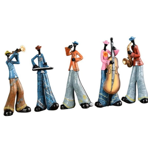 Esquirla Rock Band Statues Melody Playing Sculptures Collectibles Instruments Players Figurines, Home Decor for Bar Office TV Cabinets