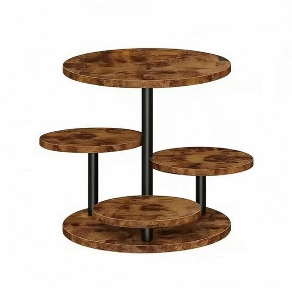 Esquirla Rotating Cupcake Tree Stand Wooden Cake Pedestal Display for Buffet Catering Birthday Party Events