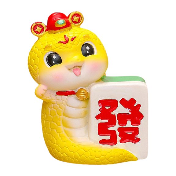 Esquirla Snake Figurine Miniature Snake Statue Creative Chinese New Year Decor Snake Ornament Decorative Sculpture for Bedroom Office 5.4cmx4cmx7.5cm
