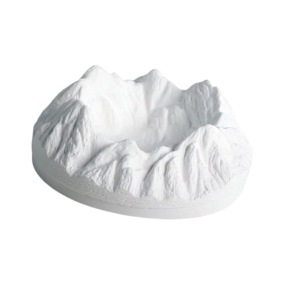 Esquirla Snow Mountain Statue Ornament Plaster Collection for Home Decor Artwork Figurine for Fireplace Indoor Living Room Desk Office Style F