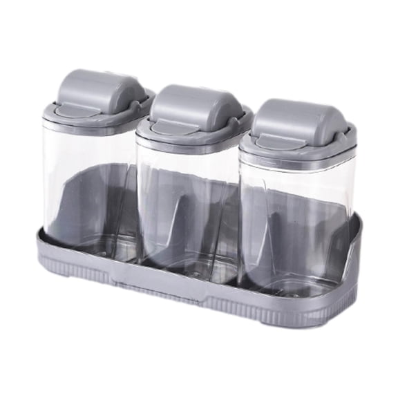 Esquirla Spice Shaker Seasoning Shaker Box , and Sugar Container Condiment ,Bottle Kitchen Storage Container ,for Sugar Spice , 3 gray