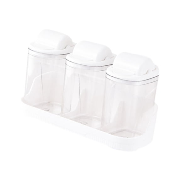 Esquirla Spice Shaker Seasoning Shaker Box , and Sugar Container Condiment ,Bottle Kitchen Storage Container ,for Sugar Spice , 3 white