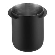 Esquirla Stainless Steel 58mm Coffee Dosing Cup Coffee Powder Container Espresso Machine Accessories Powder Feeder for Restaurant Cafe Black