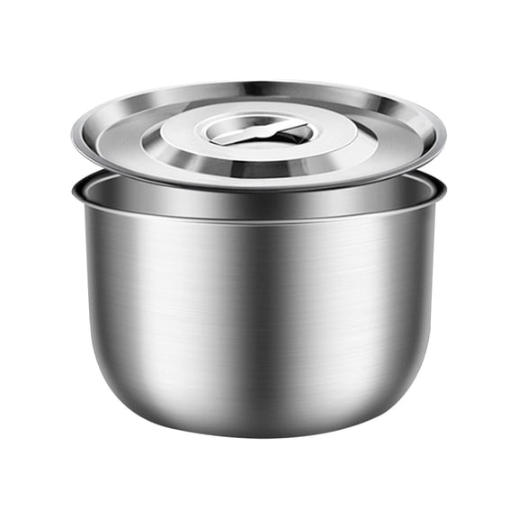Esquirla Stainless Steel Basin Kitchen Metal Bowl Space Saving Baking Accessory, Mixing Bowl Nesting Bowl for Food Storage Baking Soup 19.5cm