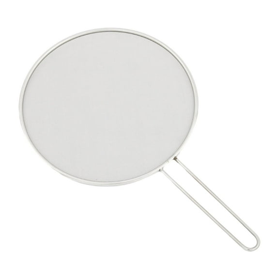 Esquirla Stainless Steel Fine Mesh Splatter Screen, Comfort Grip Handle, Fine Mesh Frying Pans Cover for Kitchen 25cm