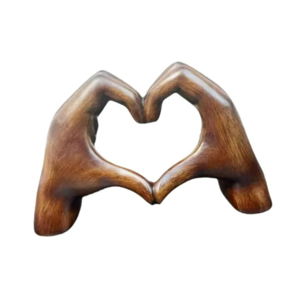 Esquirla Statue with Heart Gesture, Statue with Love Finger, Sculpture, Abstract Statue with Hand Love Gesture, Hand Love Figure for Desk, Shelf