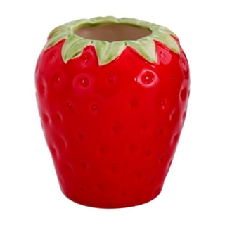 Resin Strawberry Shaped Flower Pot Table Centerpieces Ornament Craft