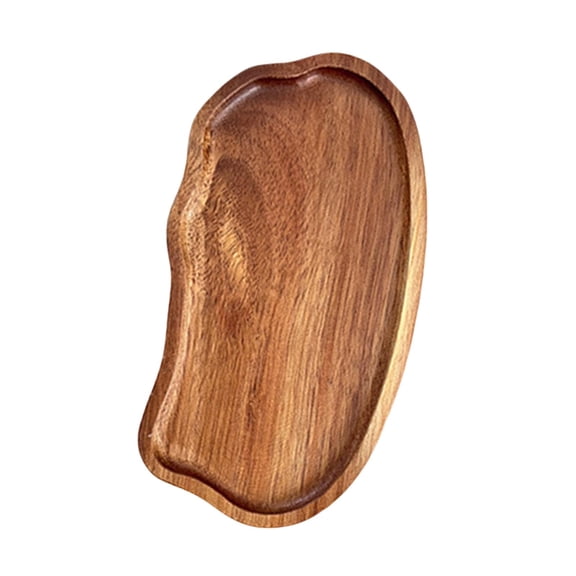 Esquirla Wood Dessert Plate Wood Serving Tray Counter Organizer Western Food Serving Dish Dried Fruit Plate for Snacks Dessert Coffee S