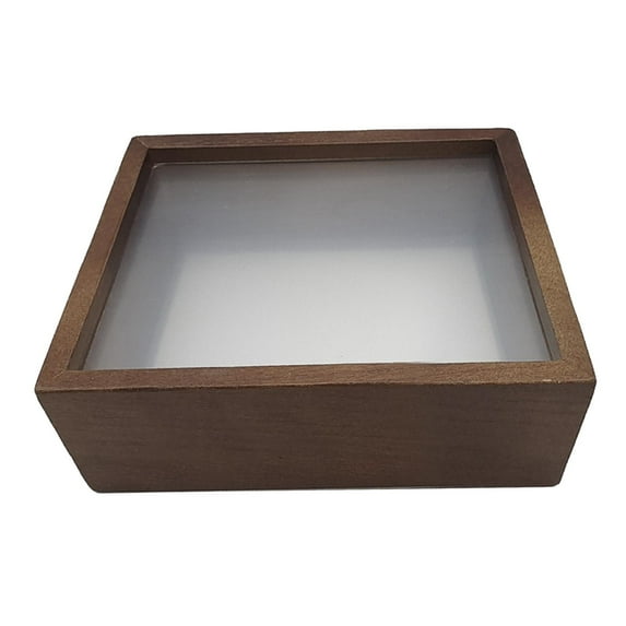 Esquirla Wooden Shadow Box Frame Dried Flower Display Case Table Decoration Rustic Floating Picture Frame Keepsake Box for Artwork Medals 6inch