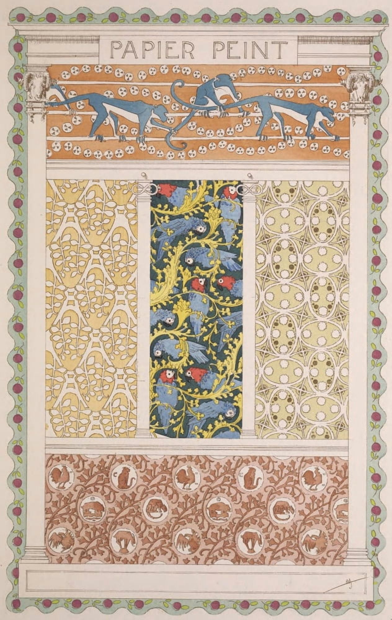 Esquisses decoratives c1900-6 Canvas Art - Rene Binet (18 x 24)
