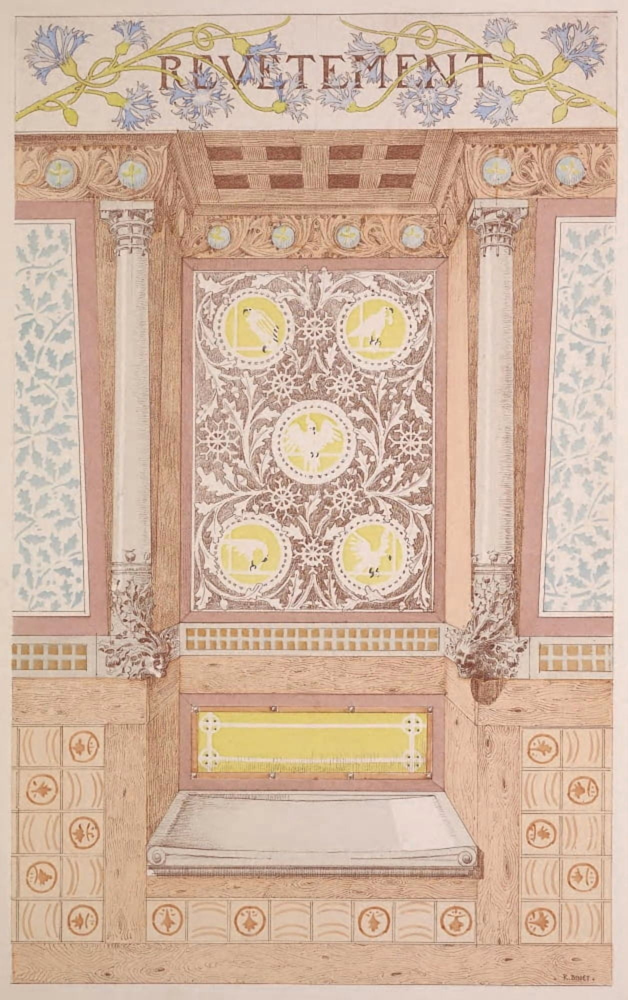 Esquisses decoratives c1900-8 Canvas Art - Rene Binet (24 x 36)