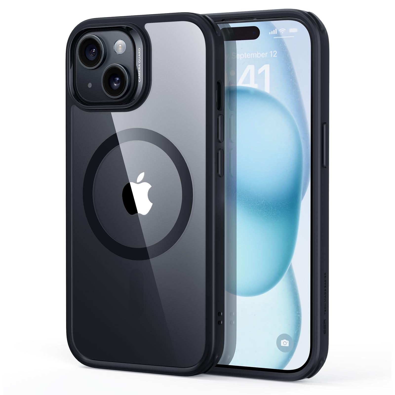 Esr For 15 Case  Compatible With Magsafe Military-grade Protection Yellowing Resistant Scratch-resistant Magnetic Phone 15 Classic Series Clear Black