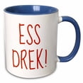 thumbnail image 1 of 3drose, Ess Drek, Red Lettering on White Background, 15oz Two-tone Blue Mug, 1 of 6