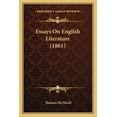 thumbnail image 1 of Essays On English Literature (1861) (Paperback), 1 of 1