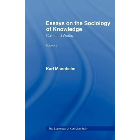 Essays Sociology Knowledge V 5, (Paperback)