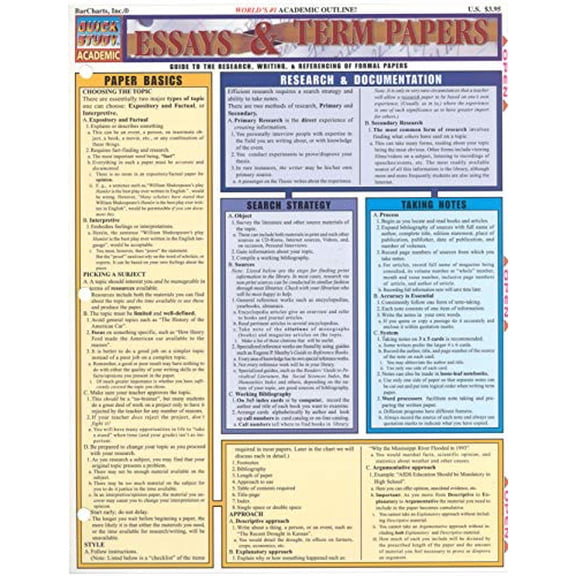 Pre-Owned Essays & Term Papers Paperback