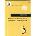 thumbnail image 1 of Pre-Owned Essays of Dramatic Poesy, a Defence of an Essay of Dramatic Poesy, and Preface to the Fables 9780672602986 Used, 1 of 1