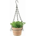 thumbnail image 1 of Esschert Design AT27 Hanging Flower Pot, Diameter: 5 inches, Depth: 4.6 inches, Light Brown, 1 of 1