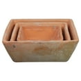 thumbnail image 1 of Esschert Design Aged Terracotta Square Pots - Set of 3, 1 of 1