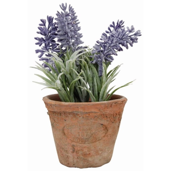 Esschert Design Artificial Lavender Herb Plant Terracotta Pot Small