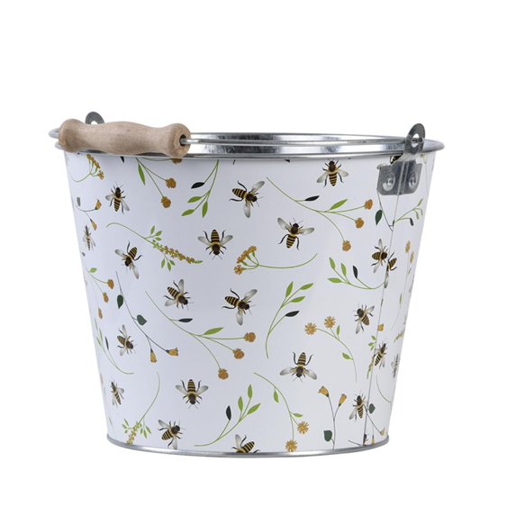 Esschert Design BEE Print Bucket, Multi