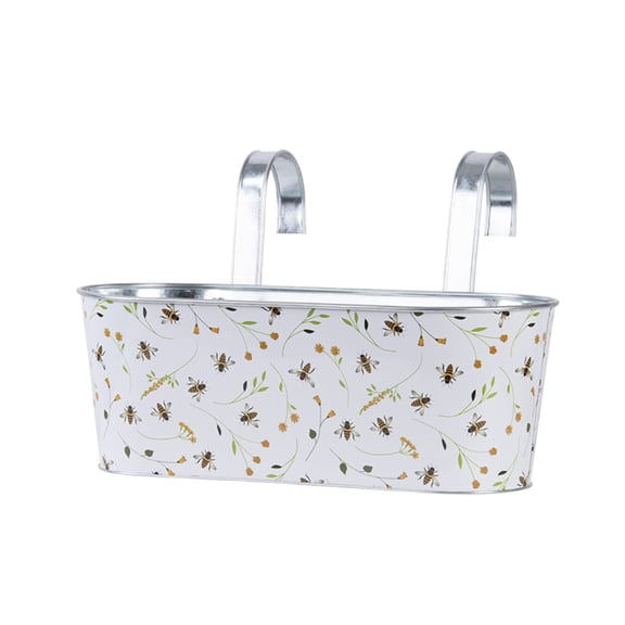 Esschert Design BEE Print PLANTERS with Hooks, Multi