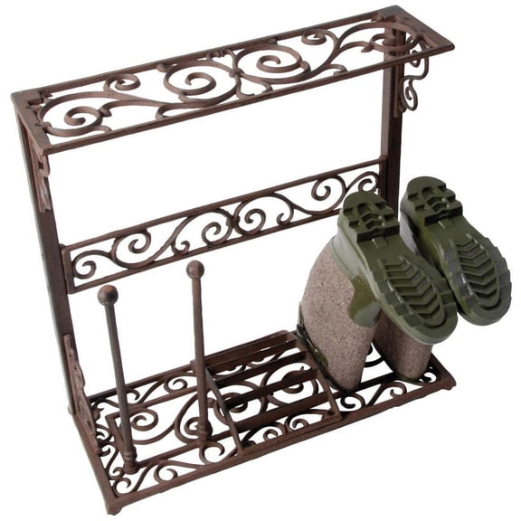 Esschert Design Boot Rack/Scraper for 2 pairs of boots
