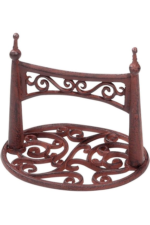 Boot Scraper Ellipse, 9.63"L x 7.75"W x 5.75"H, Brown