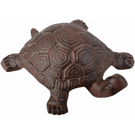 Esschert Design Cast Iron Decorative Turtle, Large, Antique Brown